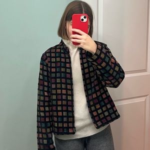 90s checkered coat